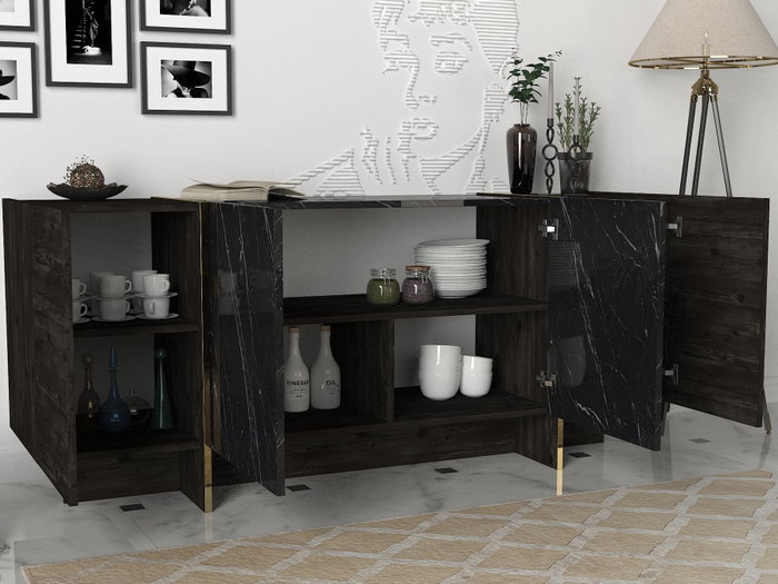 Hanah Home Veyron Negro y Oro Hanah Home Veyron Negro y Oro
